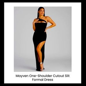 Mayven one shoulder black dress